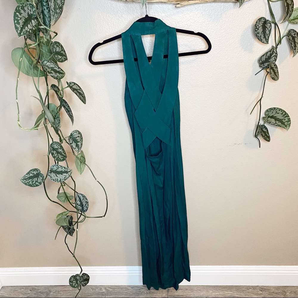 VINTAGE Knapp Studio Green Strappy Dress - Picture 8 of 10